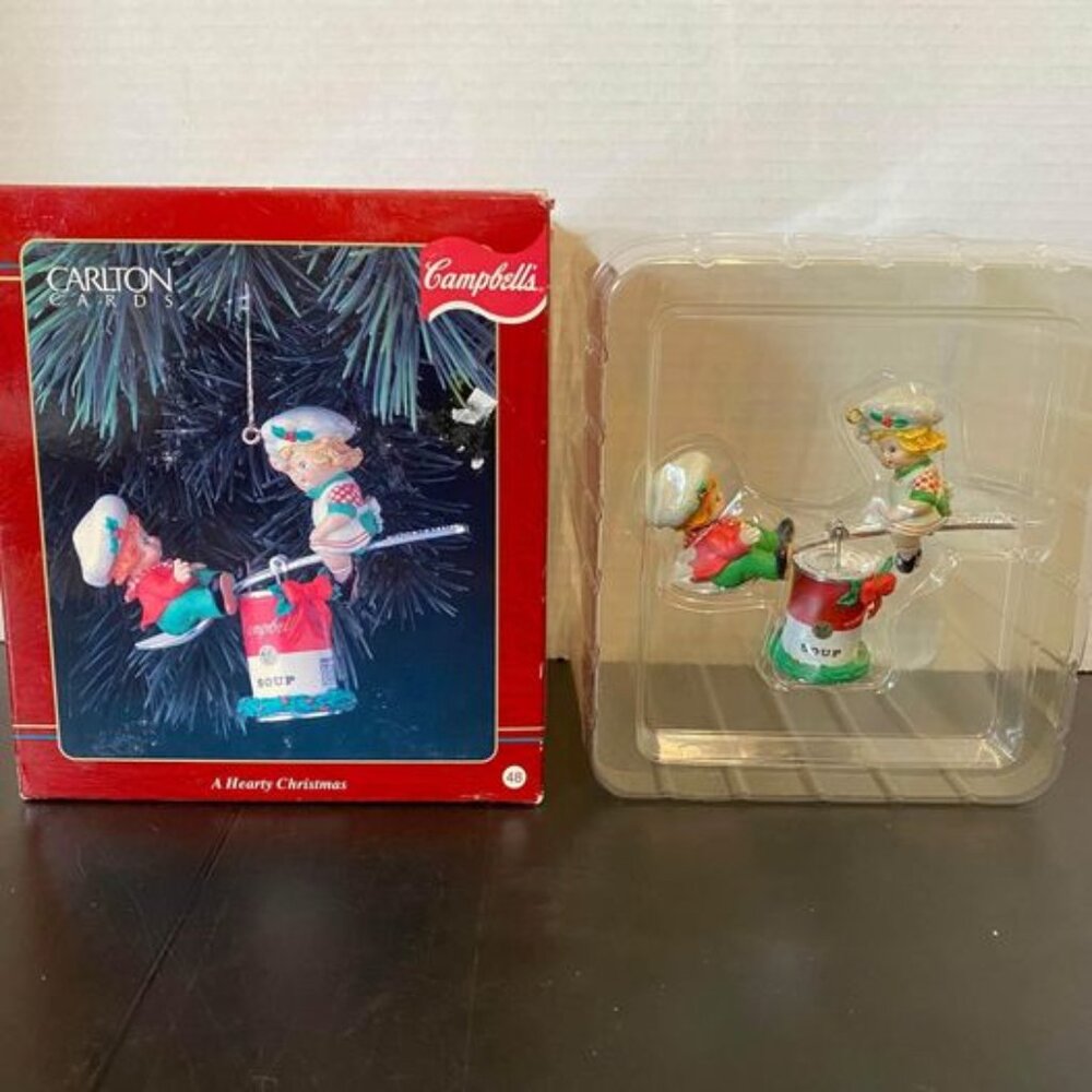 Vintage 1996 Carlton Cards Ornament Campbell's "A Hearty Christmas" Soup